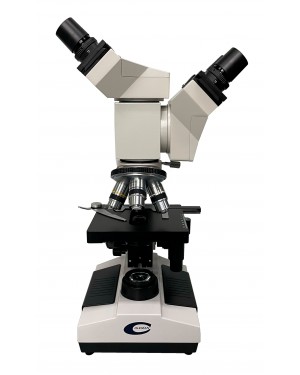 Microscopio com duas cabeças