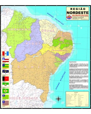 Poster Região Nordeste Político e Rodoviário 411