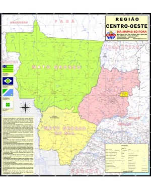 Poster Região Centro Oeste Político e Rodoviário 414