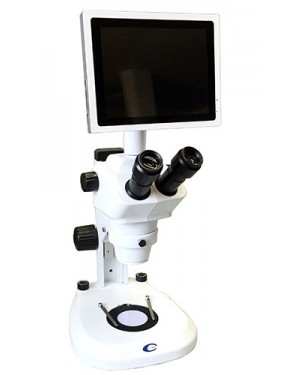 Microscópio Estereoscópio com Zoom e LED e Monitor NSZ 606-T LED NLCD Coleman