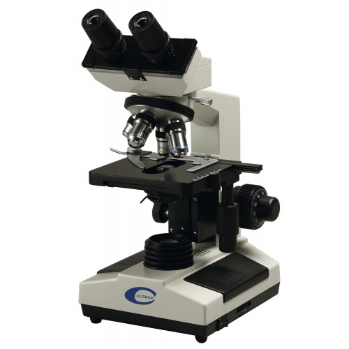 Microscópio Biológico Binocular, ocular 10x e 16x, 5 objetivas, Koehler e iluminação de LED P 107BK5 LED Coleman