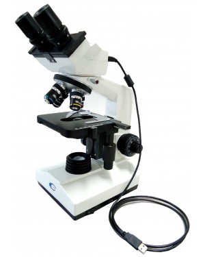 Microscópio Binocular Digital com Bateria DN-107B LED BAT Coleman