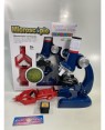 Kit Laboratório Microscópio 100x a 1200x Brinquedo Educativo